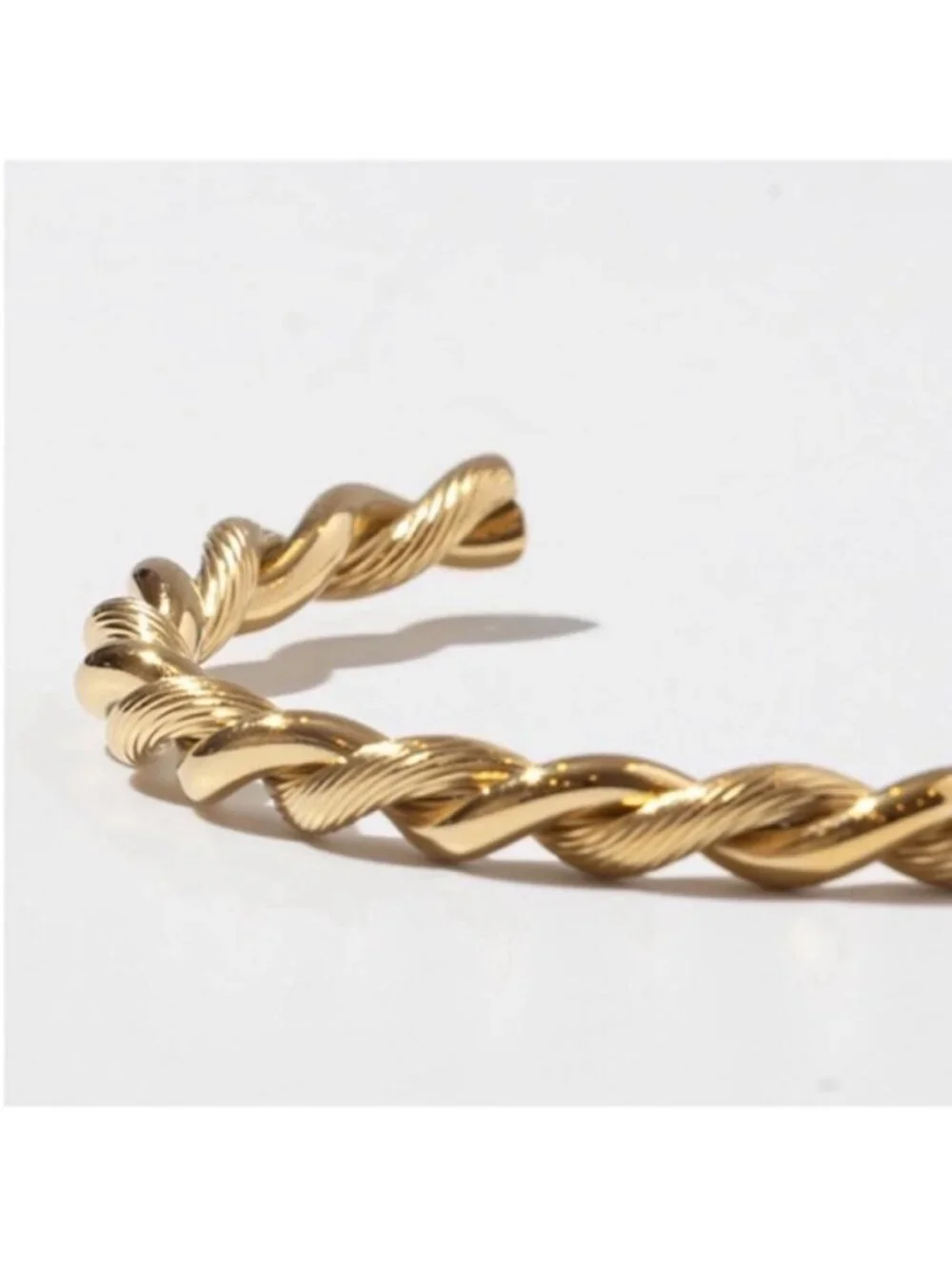 New! Anthropologie Gold Braided Cuff Bracelet NWOT